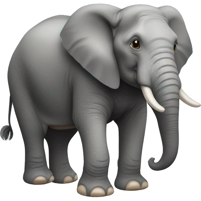 elephant sitting with back side on emoji