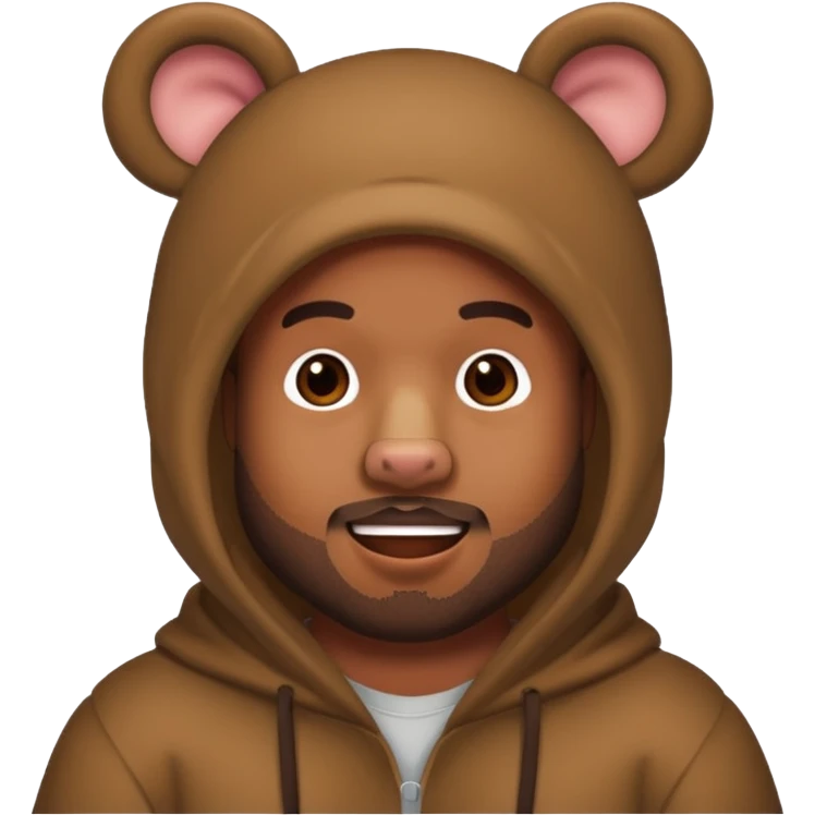 kanye west bear man bear ears man face emoji