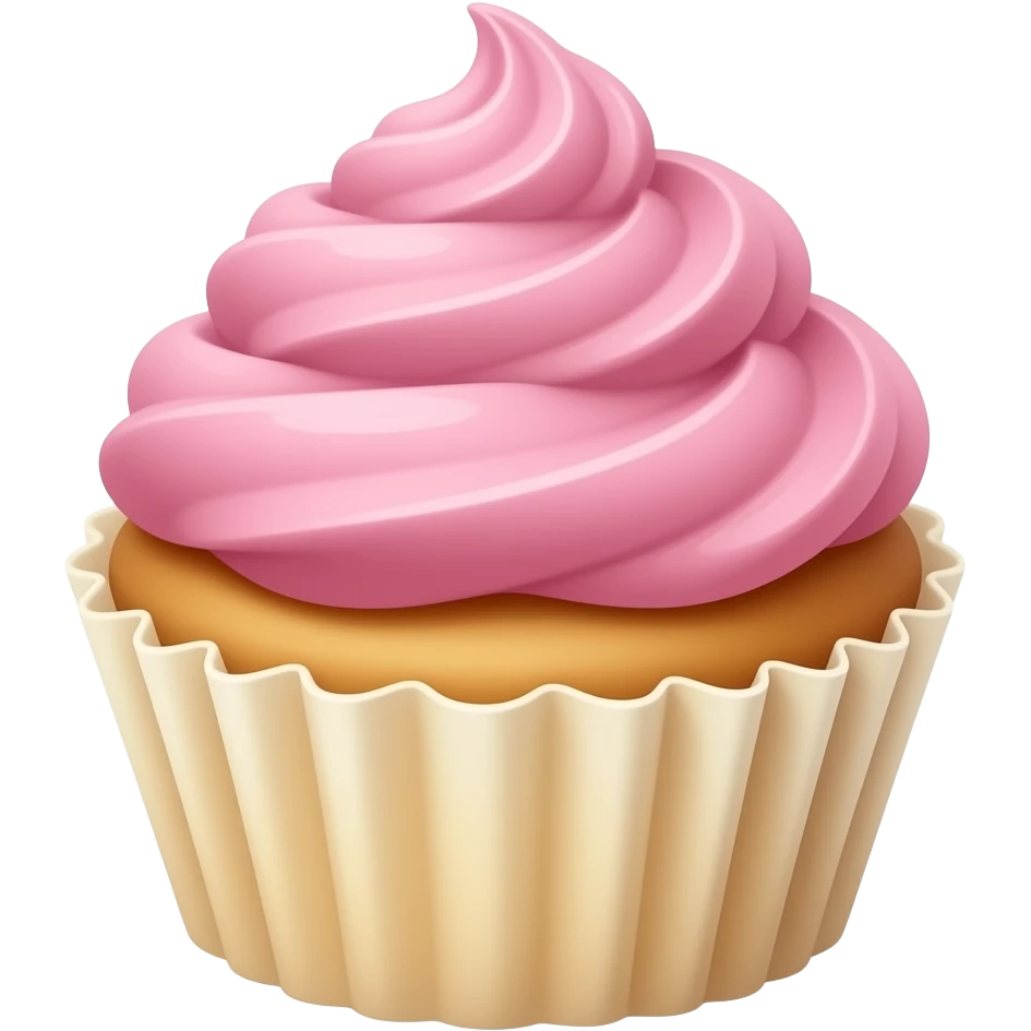 Cupcake with pink icing emoji