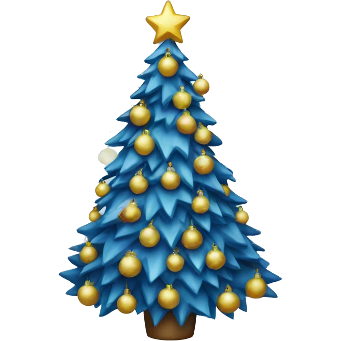 Blue Christmas tree emoji