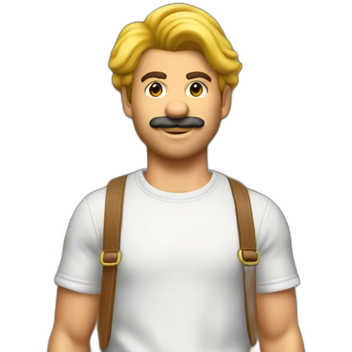 Mario during the fashion week emoji