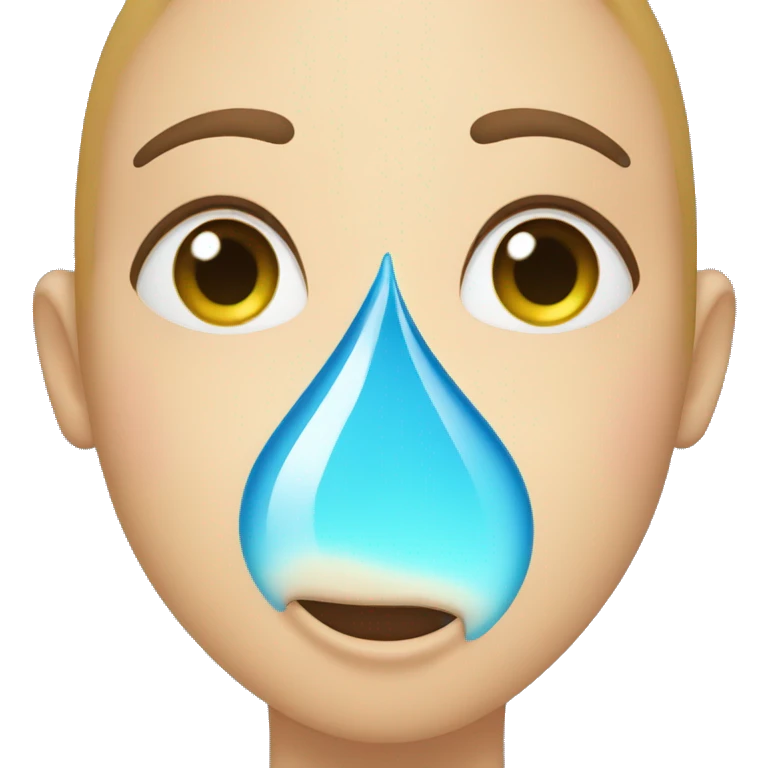 water droplet on face emoji