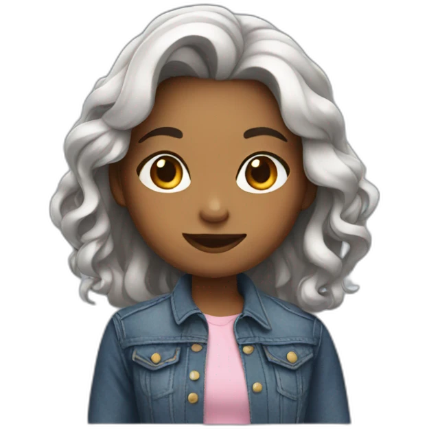 Girl showin emoji