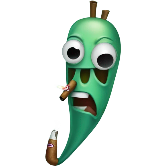 plankton smoking a cigar emoji