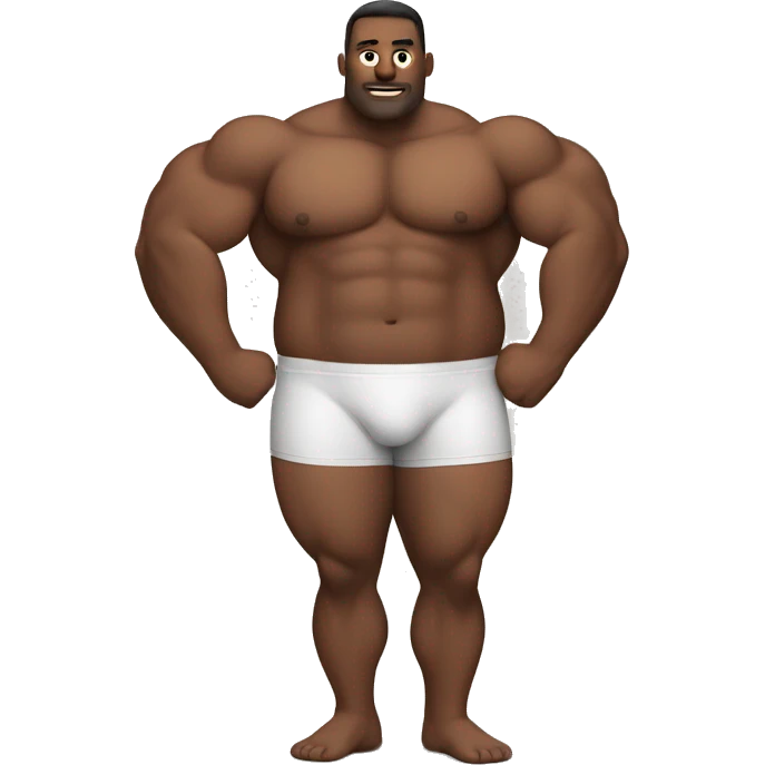 large bodybuilder man in briefs emoji