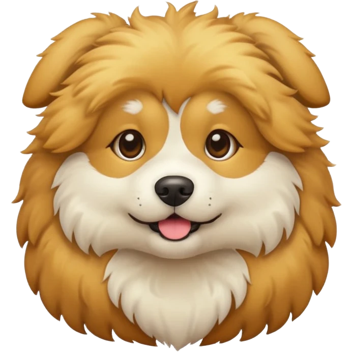 a fluffy dog emoji