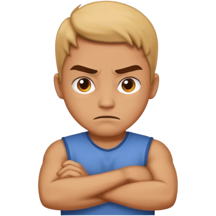 Mad face crossing arms  emoji