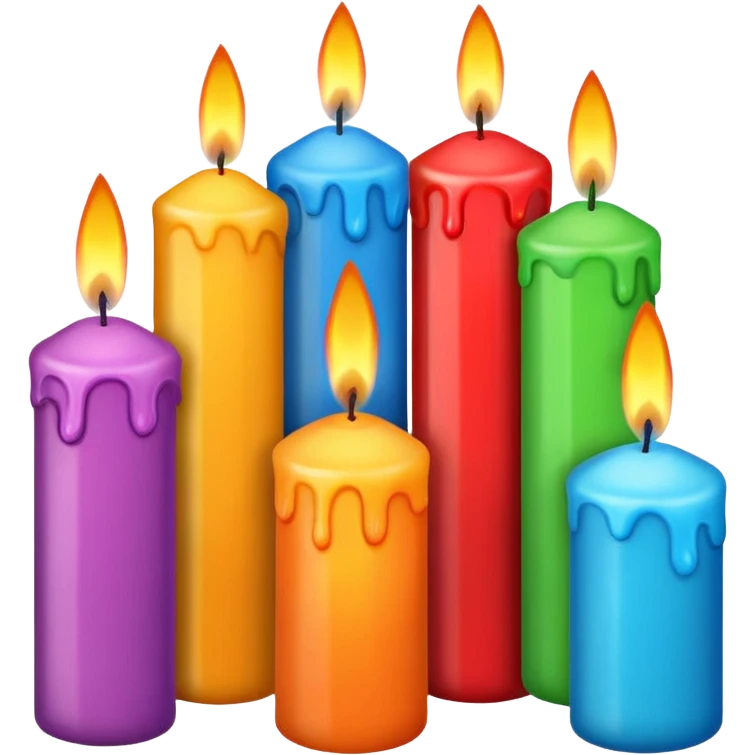 colorful candles emoji