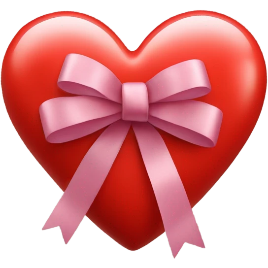 Heart with bow emoji