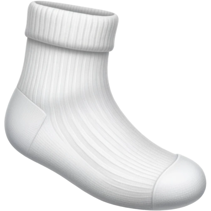 white sock seen directly from underneath showing bottom of the sole emoji