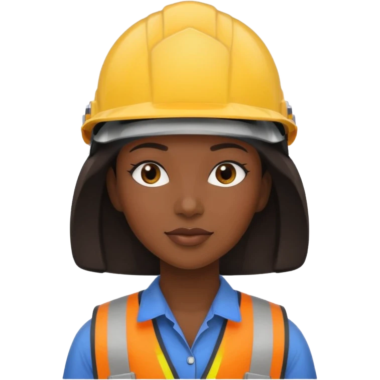 black woman wearing safety helmets emoji