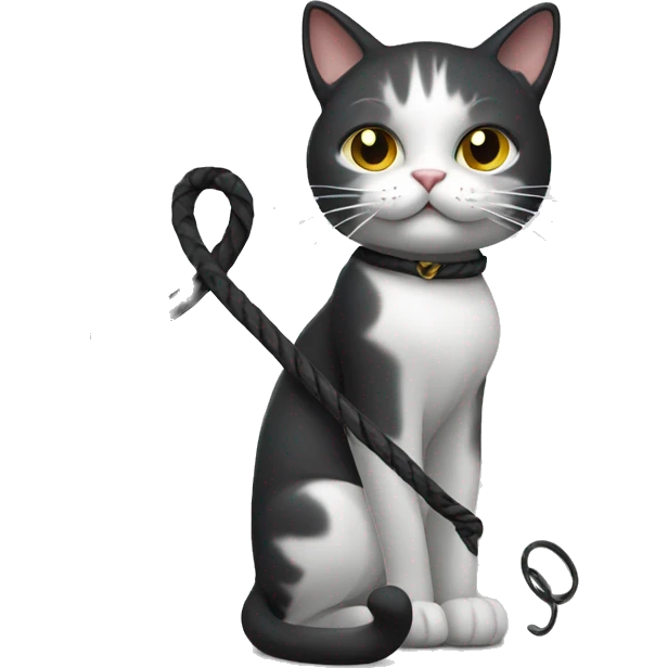Cat with a whip emoji