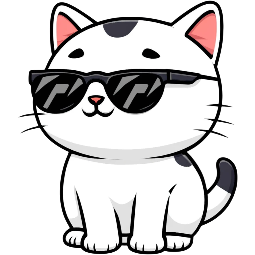 Cat with sunglasses emoji