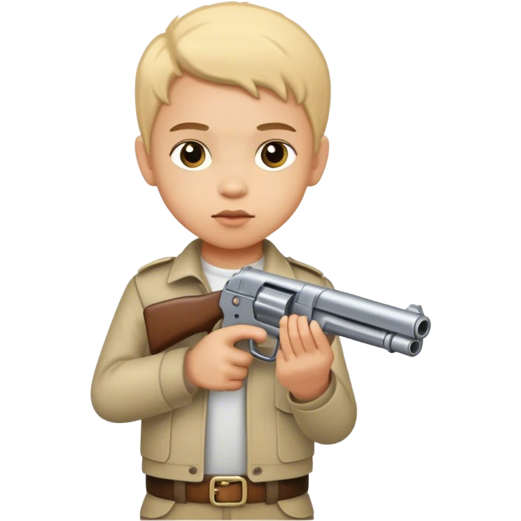 Kid have a gun emoji