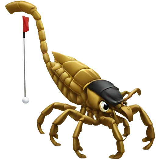 Scorpion golfing emoji