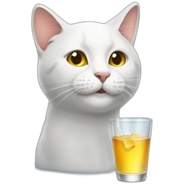 Cat drinks vodka  emoji
