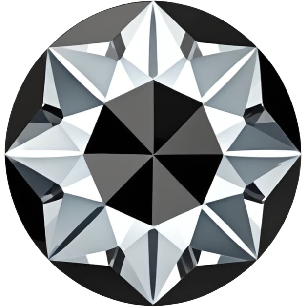 a aesthetic black and white diamond gemstone  emoji