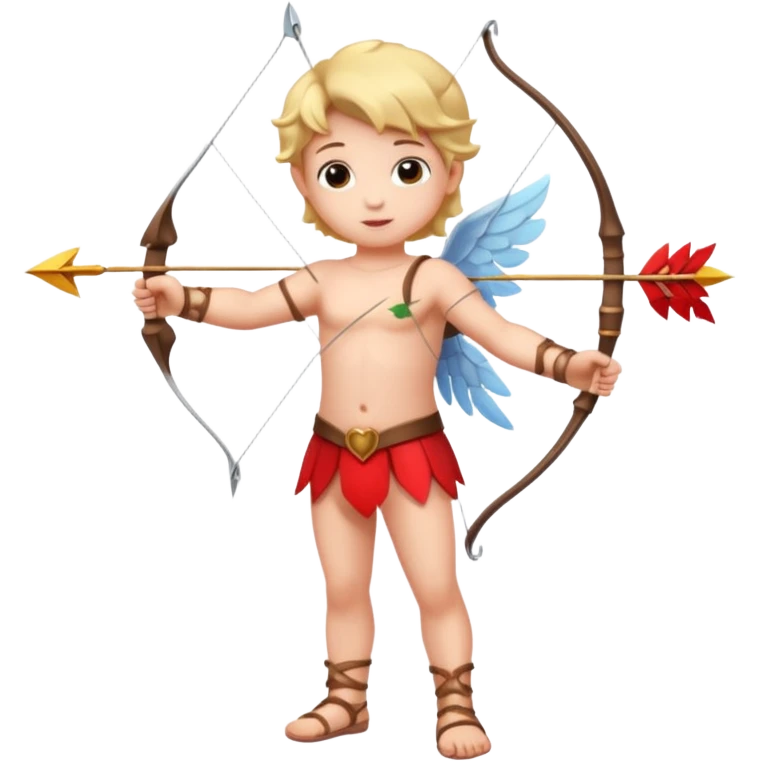 Full body Cupid with a bow emoji