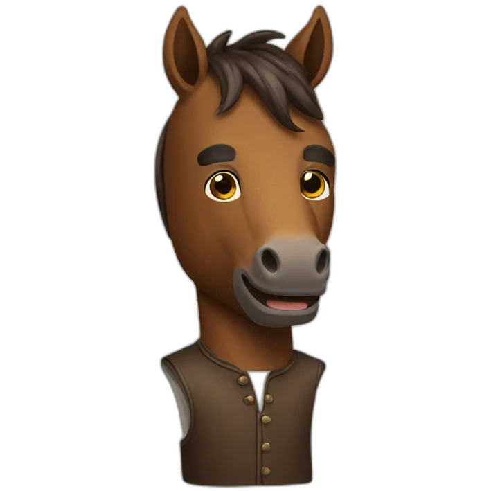 Guy with horse head emoji