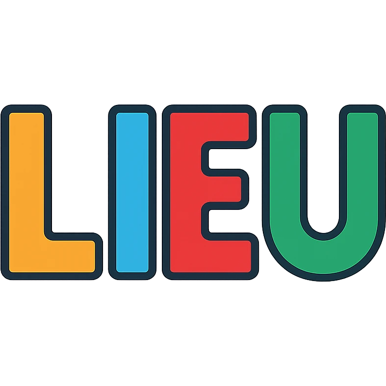 The word "LIEU" in colorful letters emoji