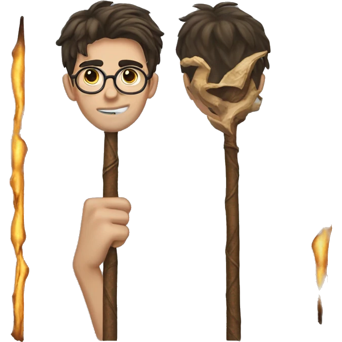 Give him a Harry Potter scar and wand emoji