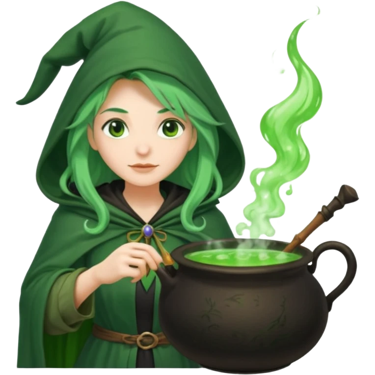 green witch cooking potion emoji