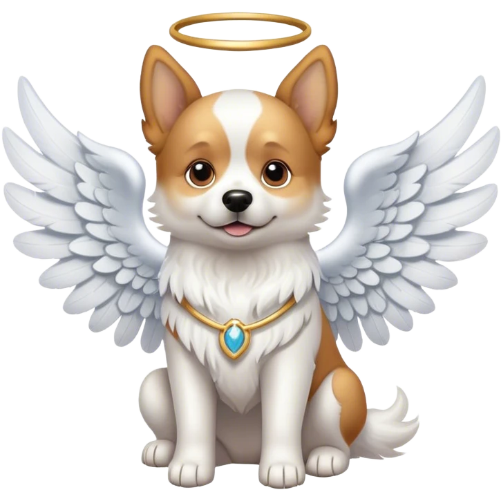 Dog with angel wings emoji