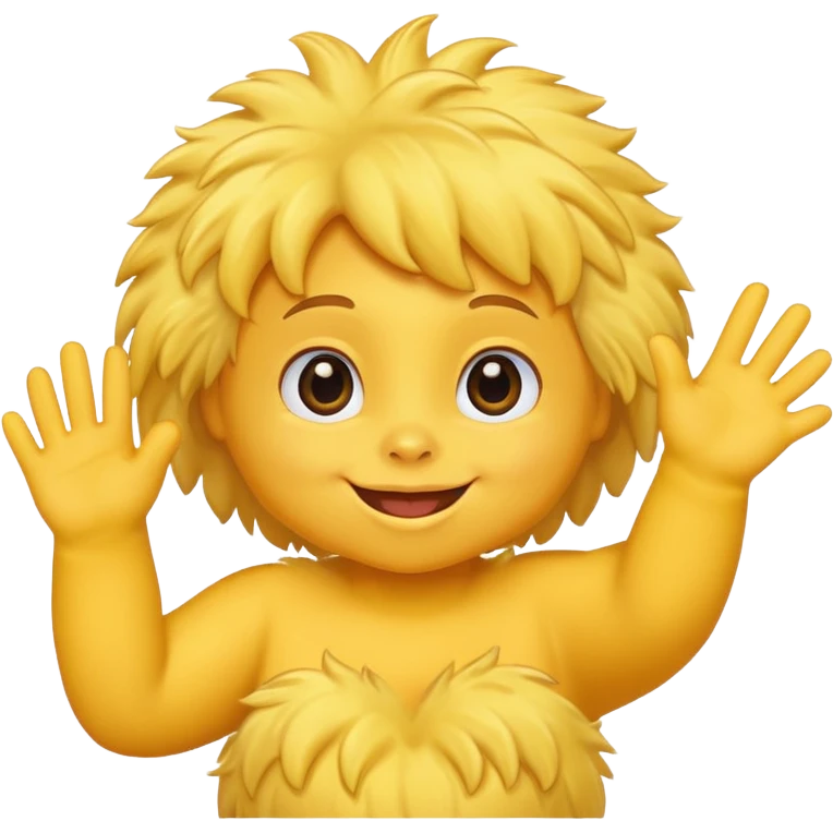 pollito humano saludando emoji