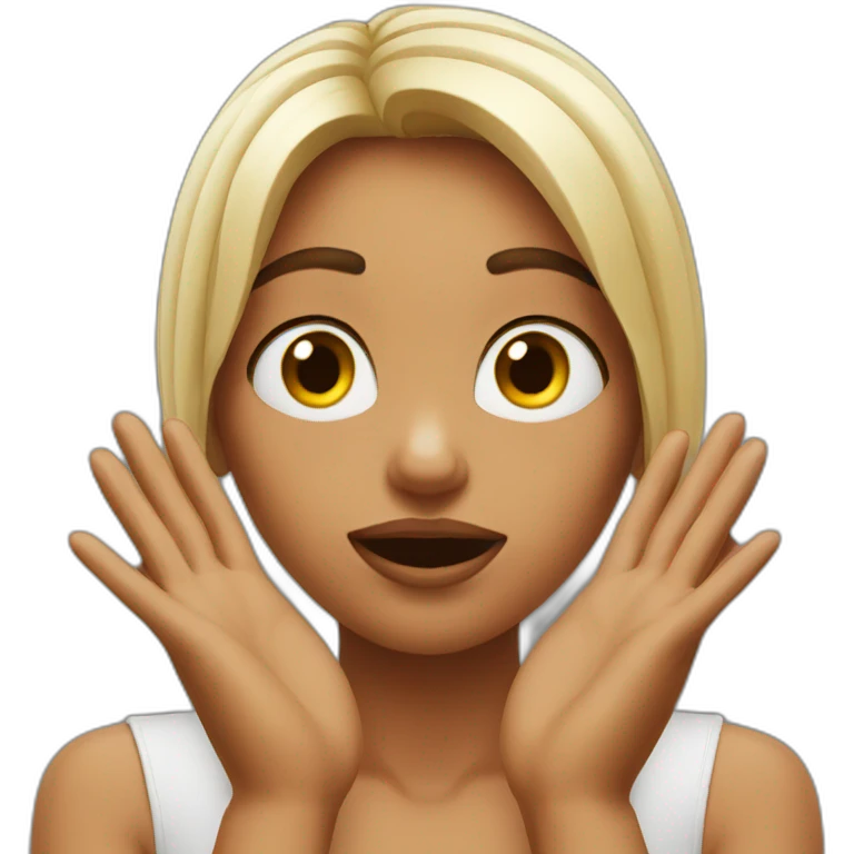 OMG girl with hands emoji