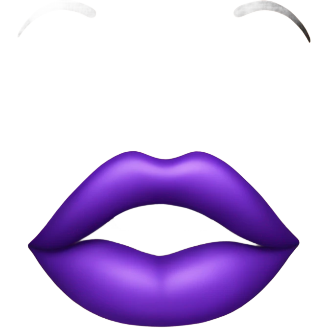 Giant smooching purple lips emoji