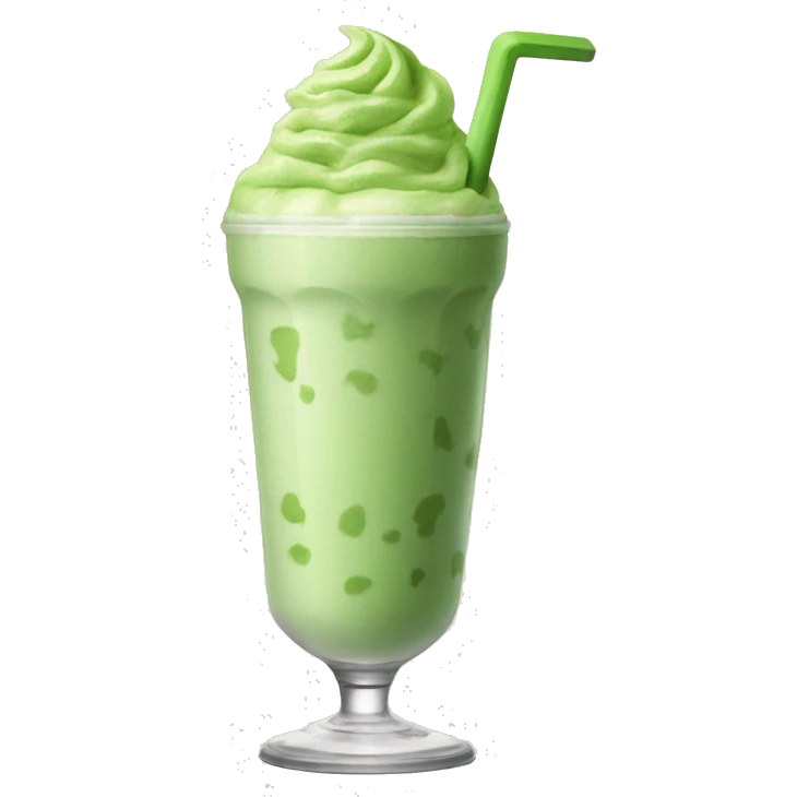 milkshake with matcha emoji