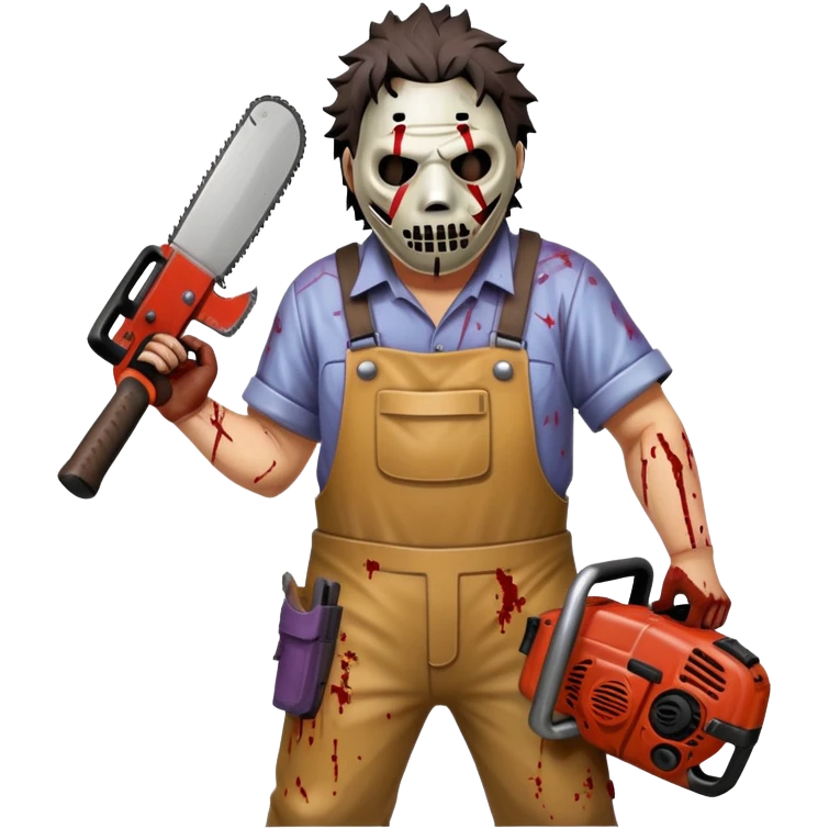 Leatherface with chainsaw emoji