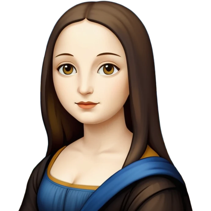 mona lisa with starry night landscape  emoji