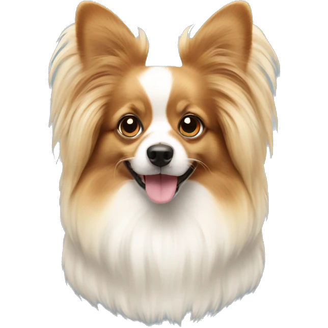papillon dog with light hair emoji