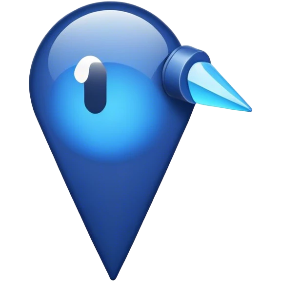 dark blue pointer emoji