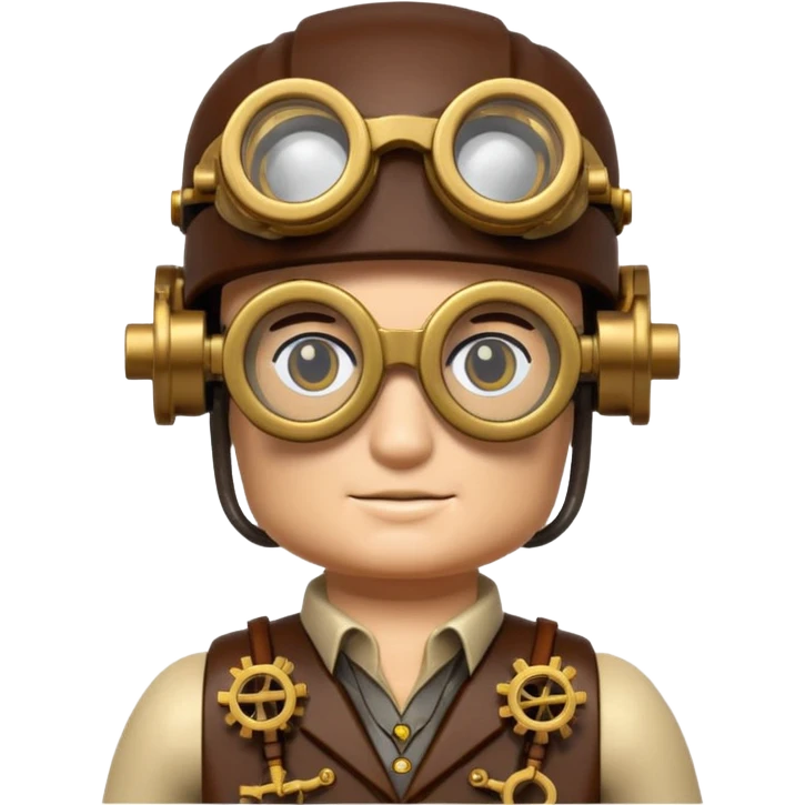 Steampunk Inventor lego emoji