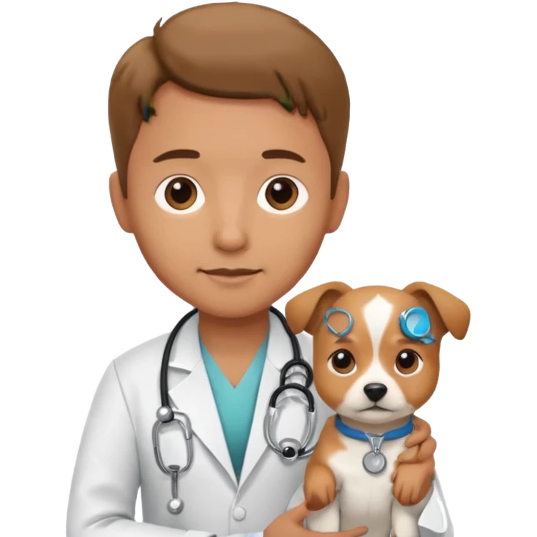 doctor hold a pet dog emoji