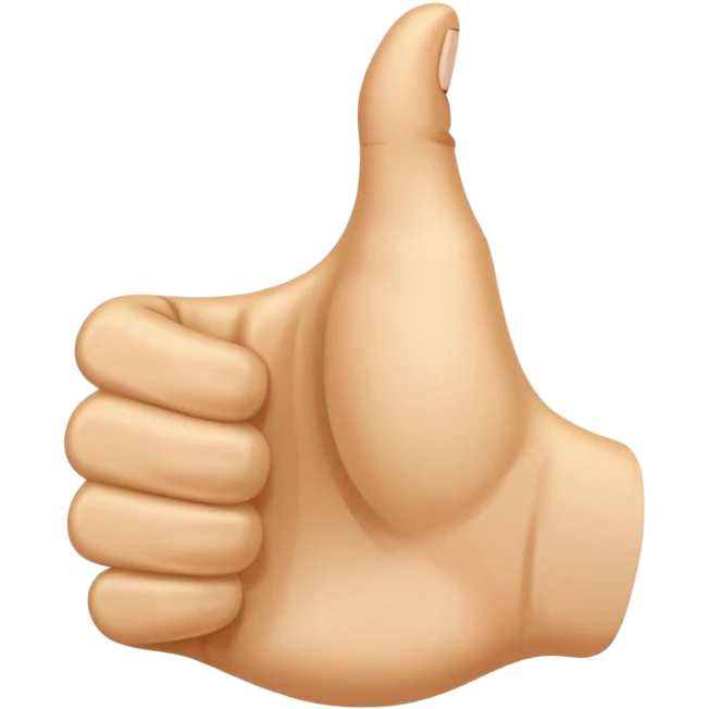 Thumbs up with a shortened or stumpy thumb  emoji