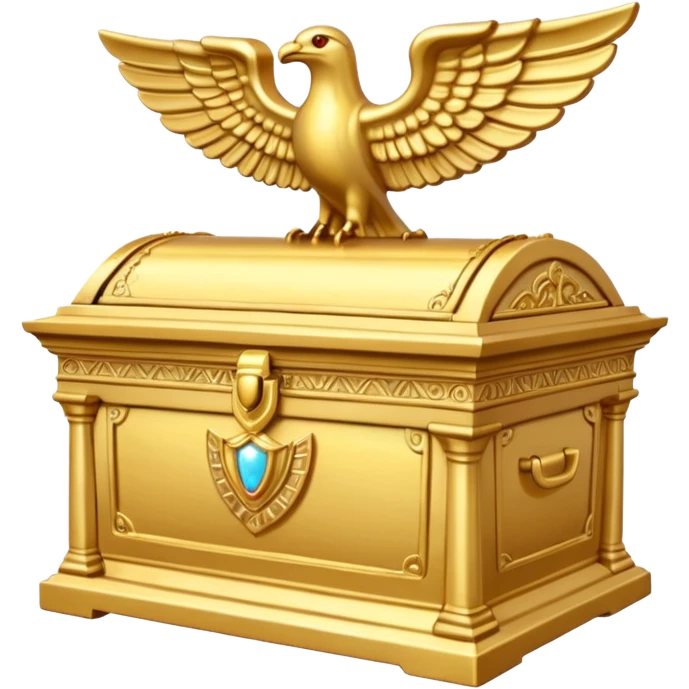 Ark of the Covenant, lid slightly open with divine light emoji