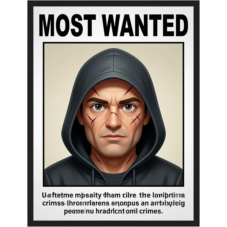 most Wanted Poster emoji