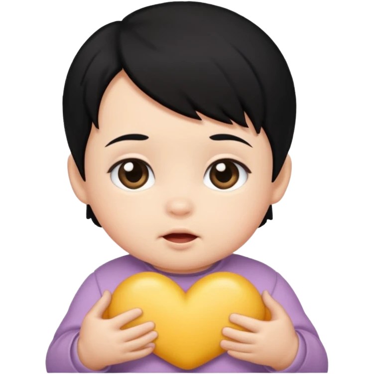 Baby black hair emoji