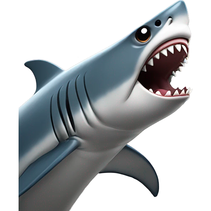 Shark on top of the Empire State Building with tongue out  emoji
