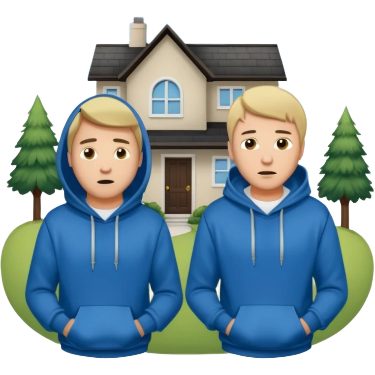 two guys trespassing their house emoji