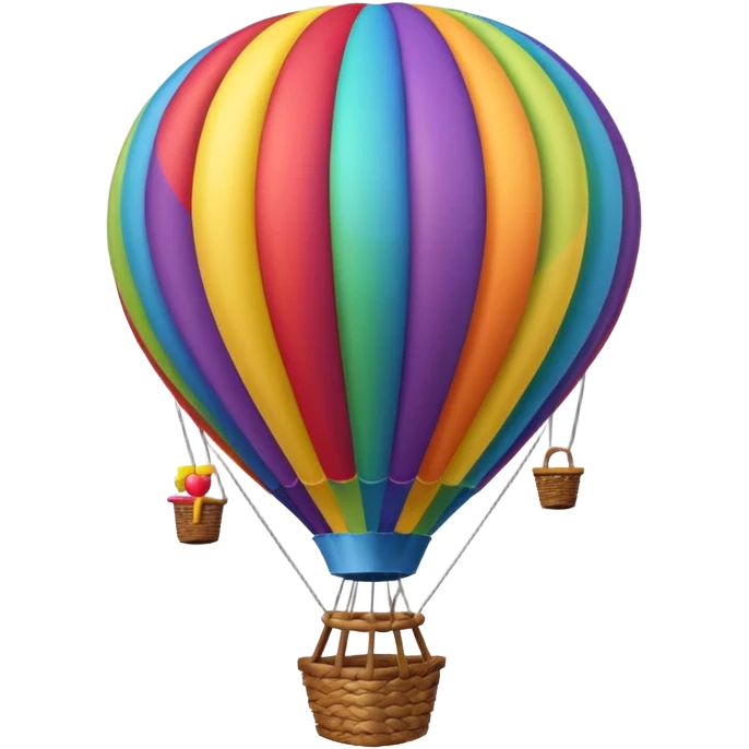 hot air balloon Rainbow colors spiral pattern emoji