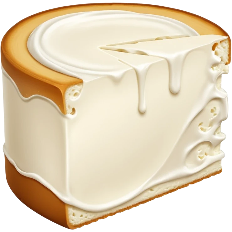 a block of cream cheese with a slice, simple, clear emoji