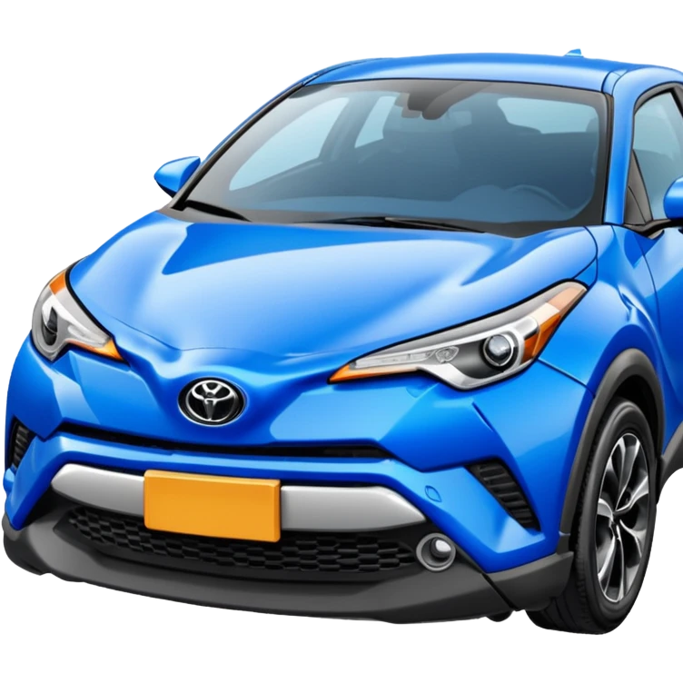 toyota chr bleue accidentée emoji