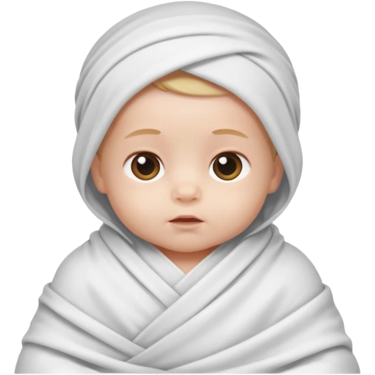 baby im Tuch eingewickelt. neugeborenes. emoji