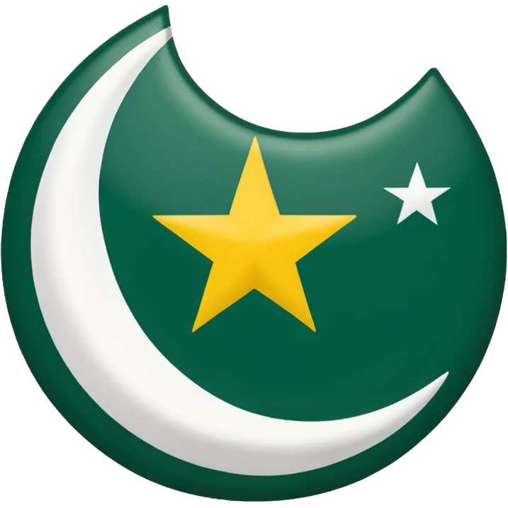 Flag of the actual Azad Kashmir with yellow stripes,green background and white moon and star emoji