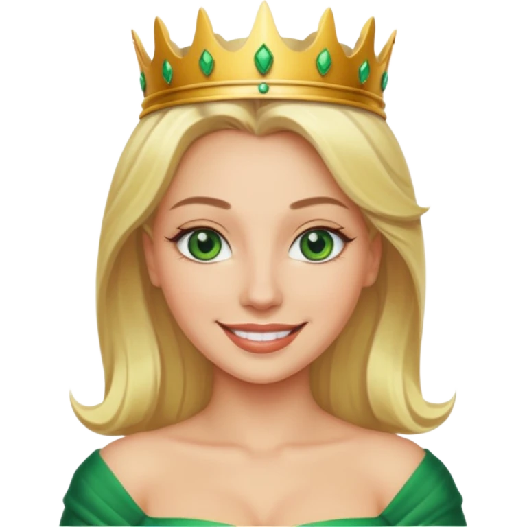 Sexy Queen Green eyes blonde Hair emoji