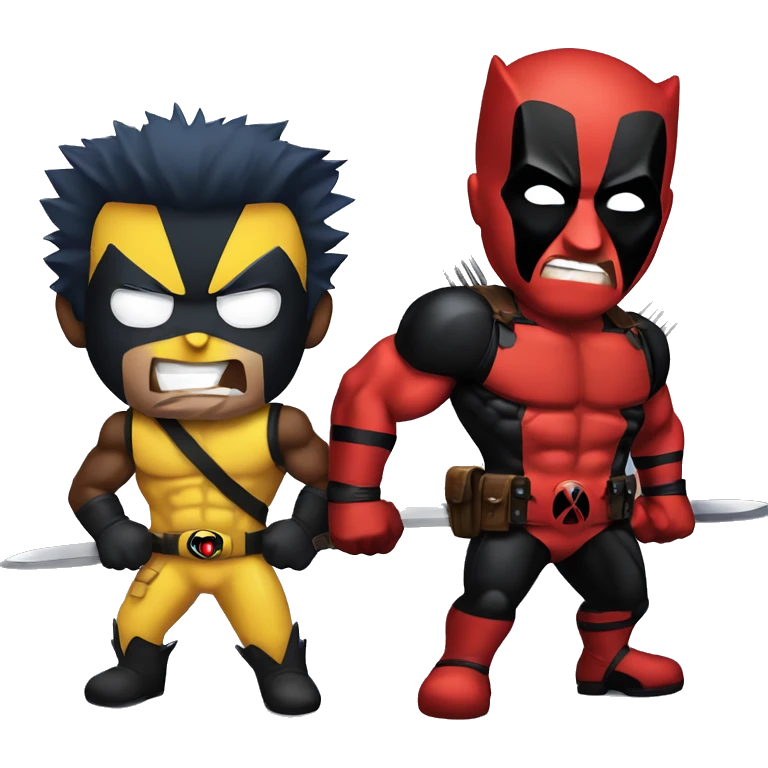 Wolverine vs deadpool emoji